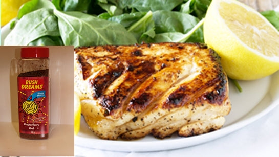 Pepperberry Rubbed Halibut